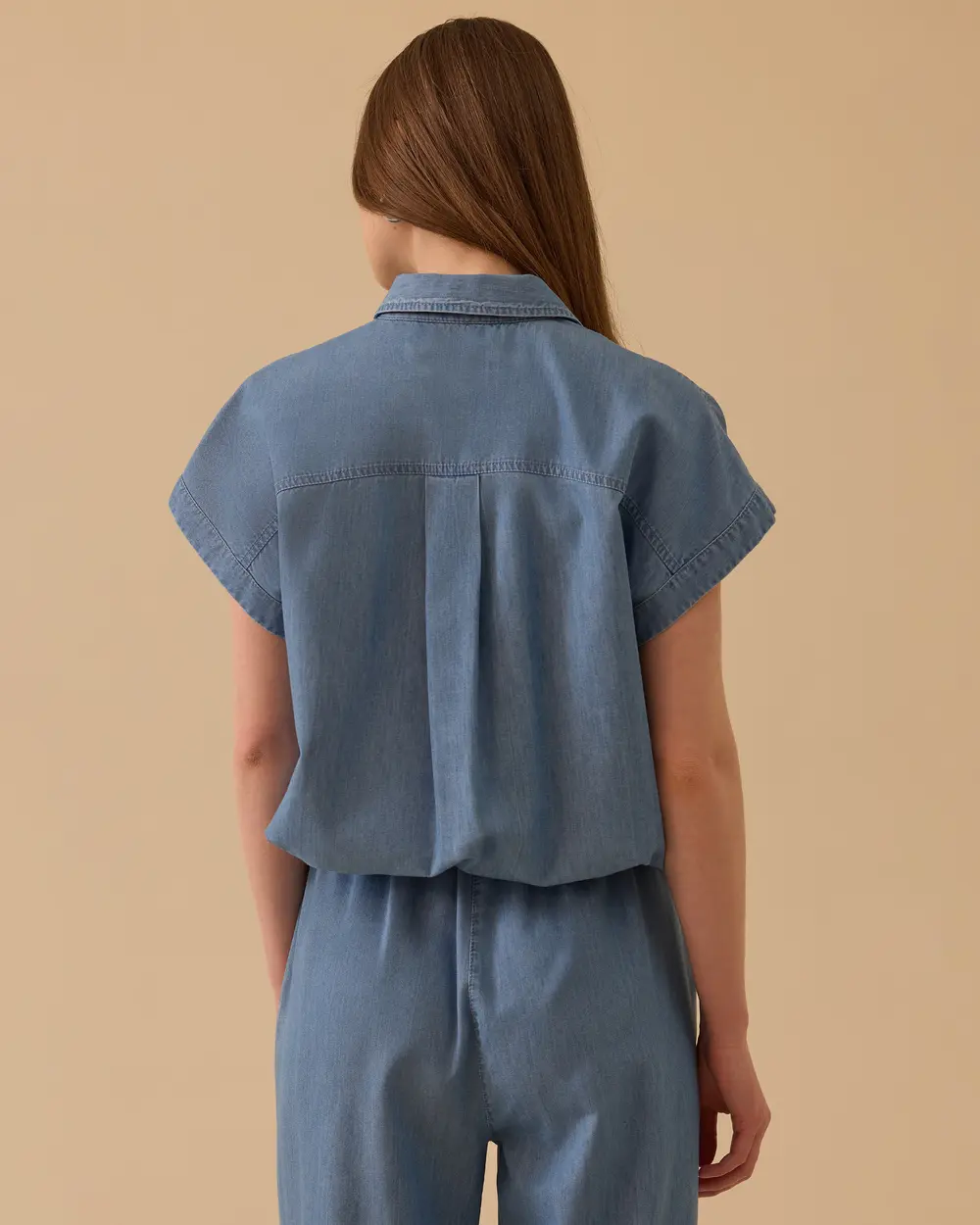 Jean Vest with Stone Detail