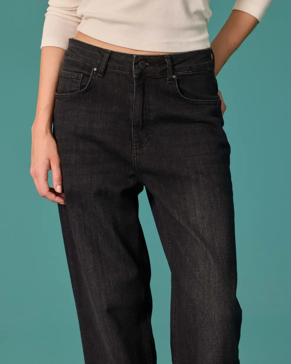 Geniş Paça Jean Pantolon