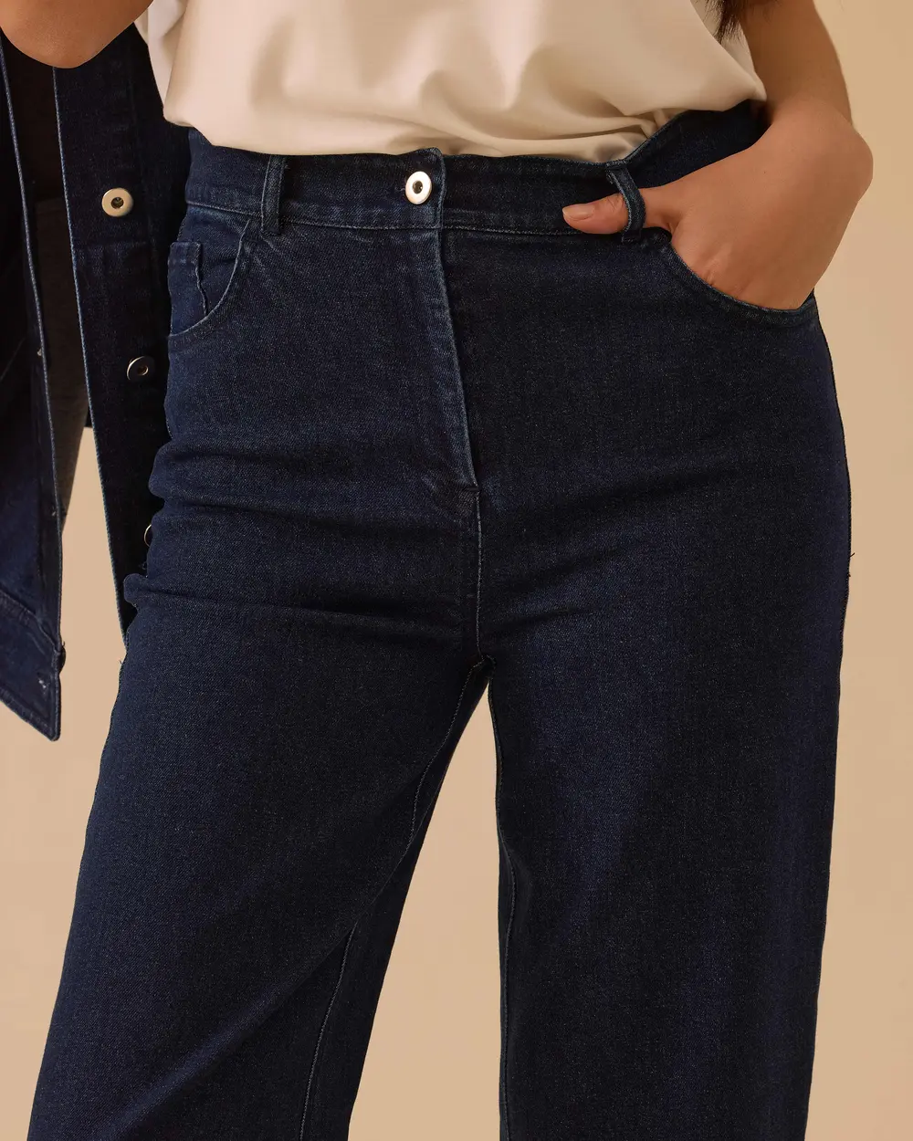 Yüksek Bel Bilek Boy Jean Pantolon