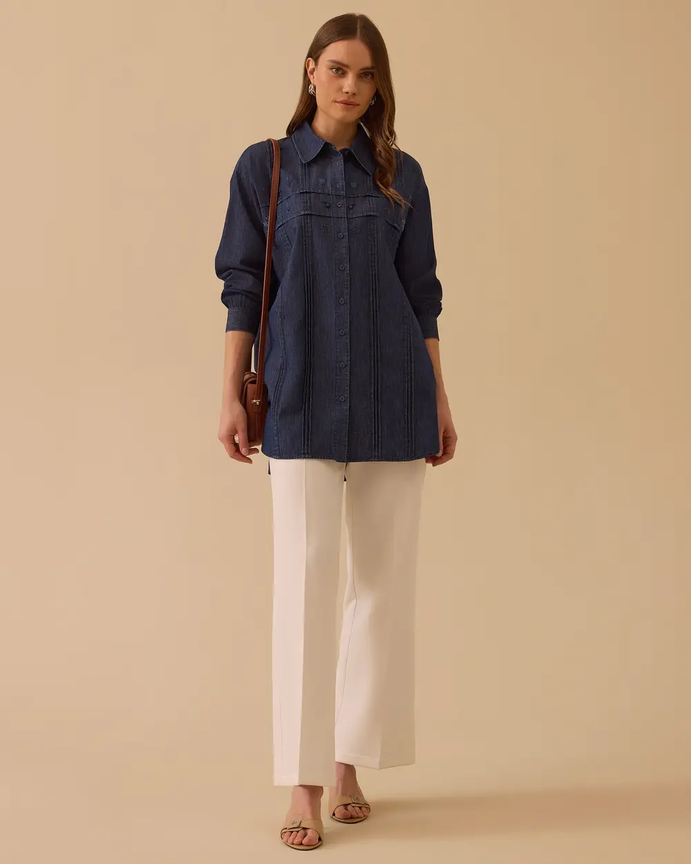 Taş İşlemeli Jean Tunik