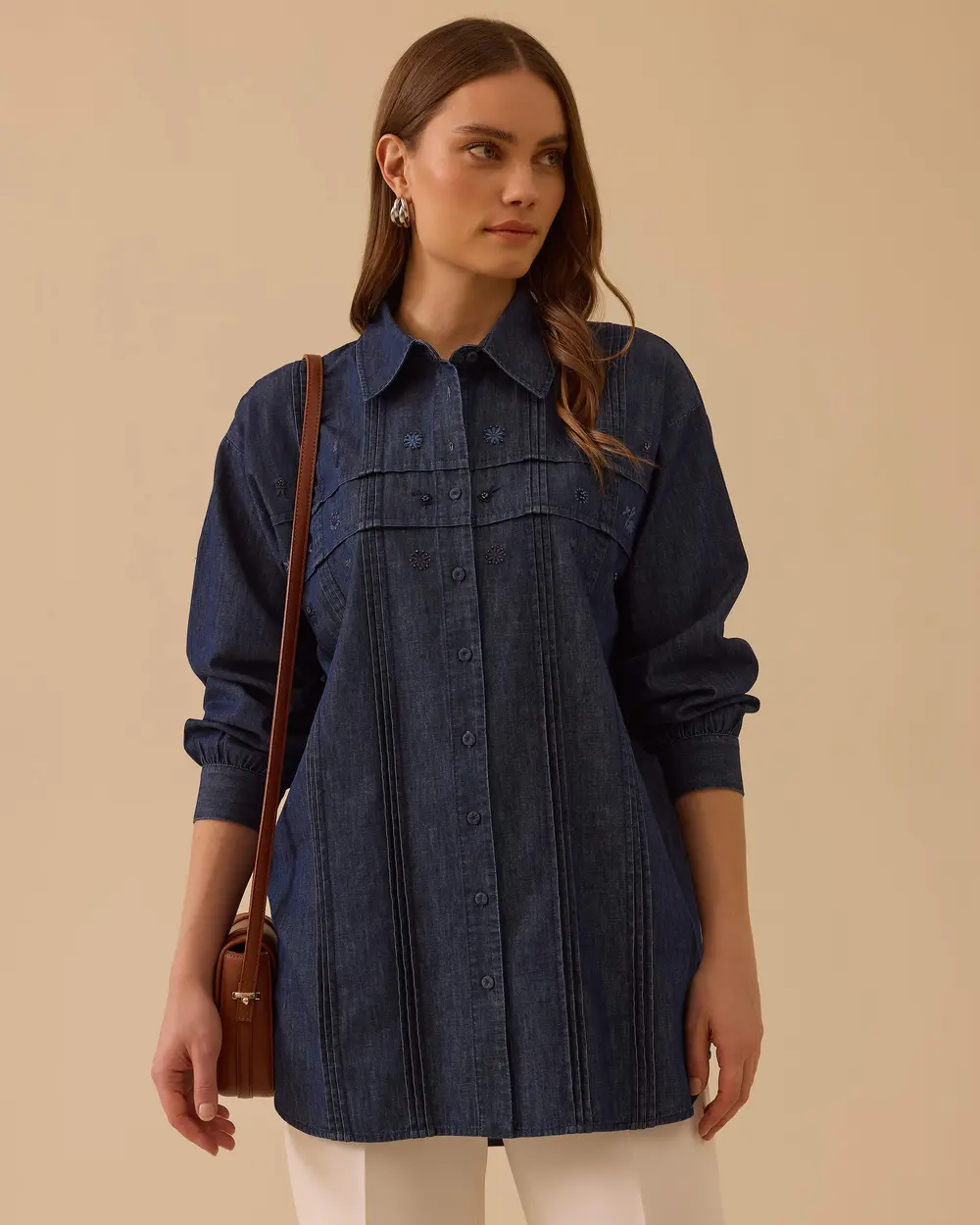 Taş İşlemeli Jean Tunik