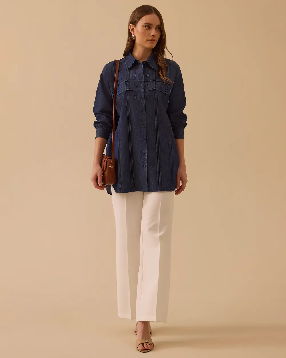 Taş İşlemeli Jean Tunik