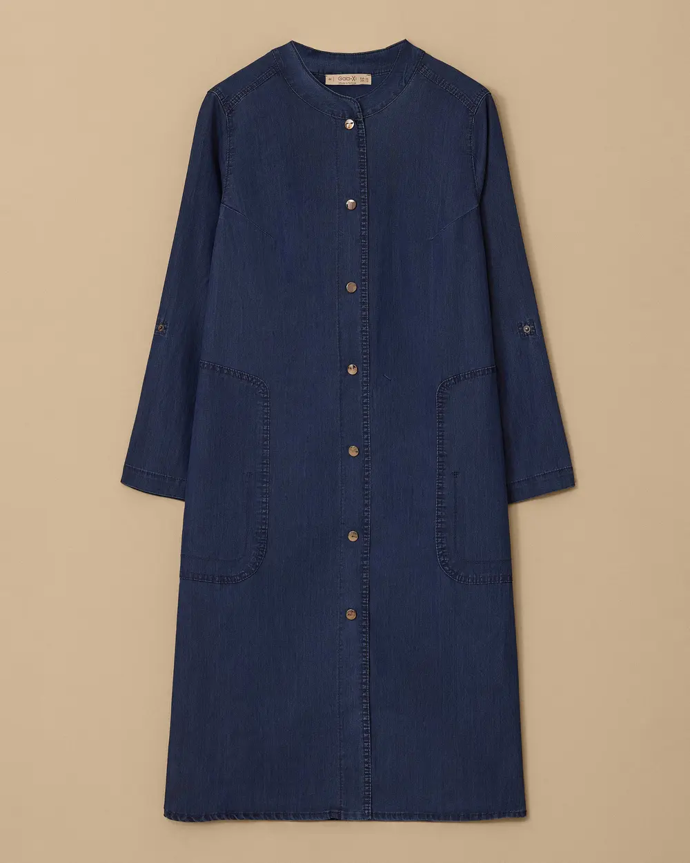 Plus Size Long Jean Cap with Pockets