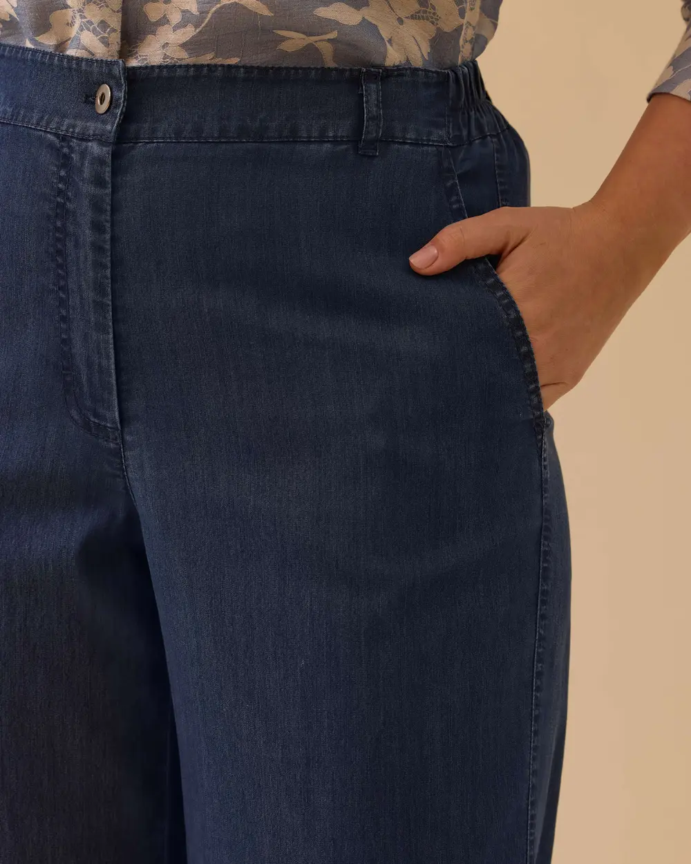 Büyük Beden Bol Paça Jean Pantolon