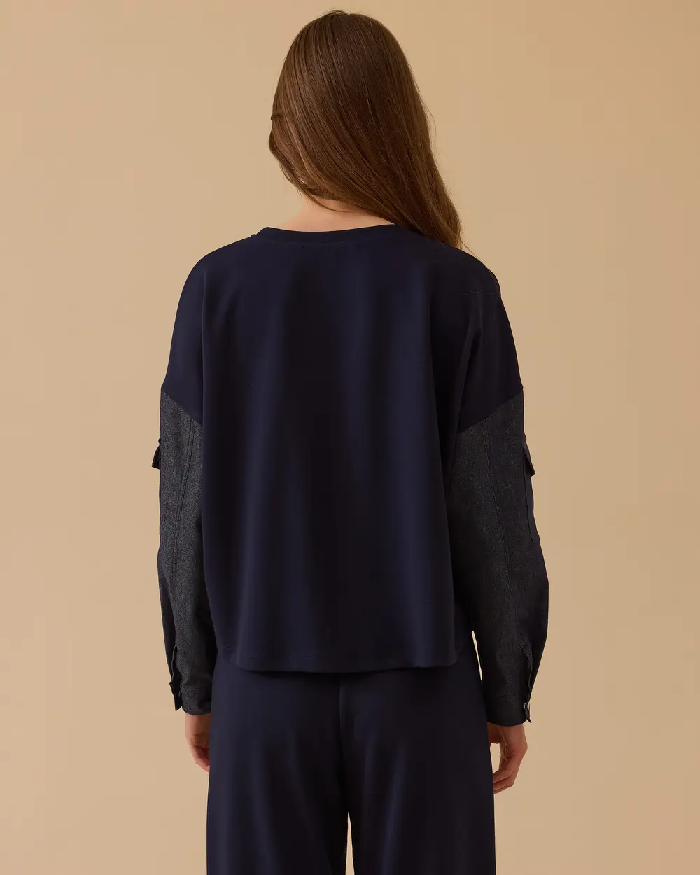 Çift Kumaşlı Penye Sweatshirt