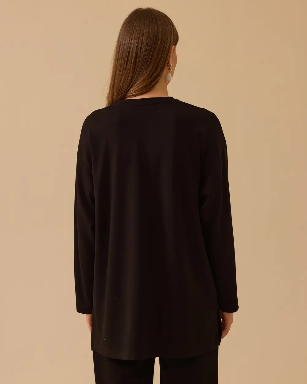 Nakışlı Boncuk Detaylı Sweatshirt