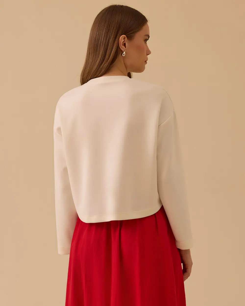 Çiçek Desenli Sweatshirt