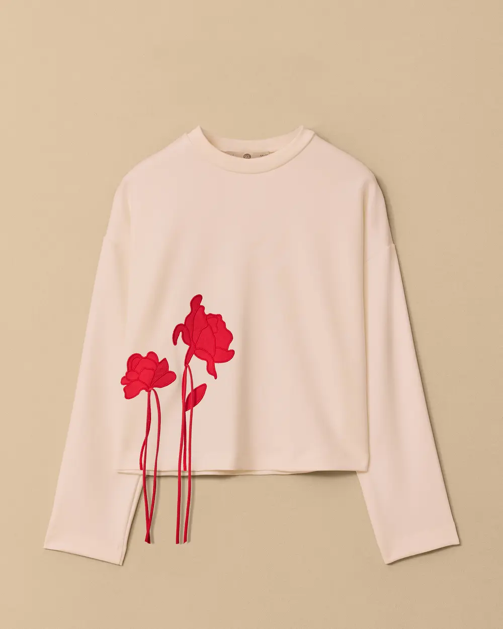 Flower Patterned Sweatshirt
