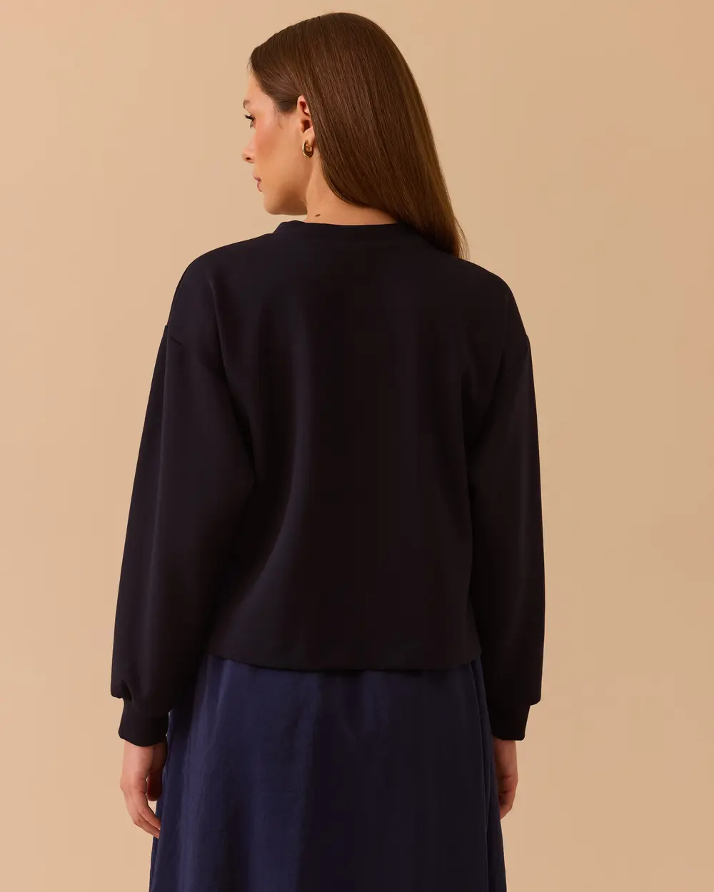 Double Fabric Lace-up Sweatshirt