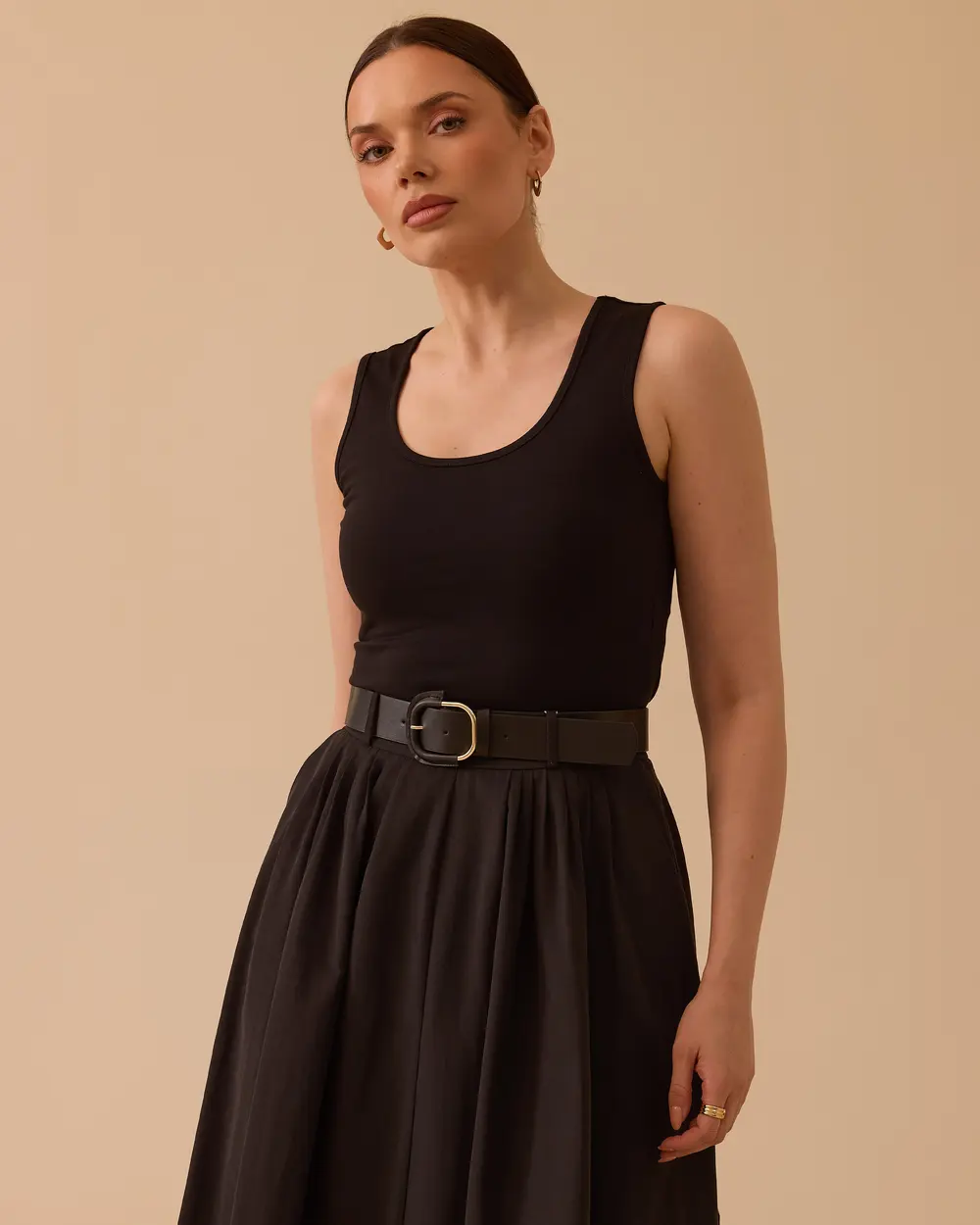 Round Neck Combed Tank Top