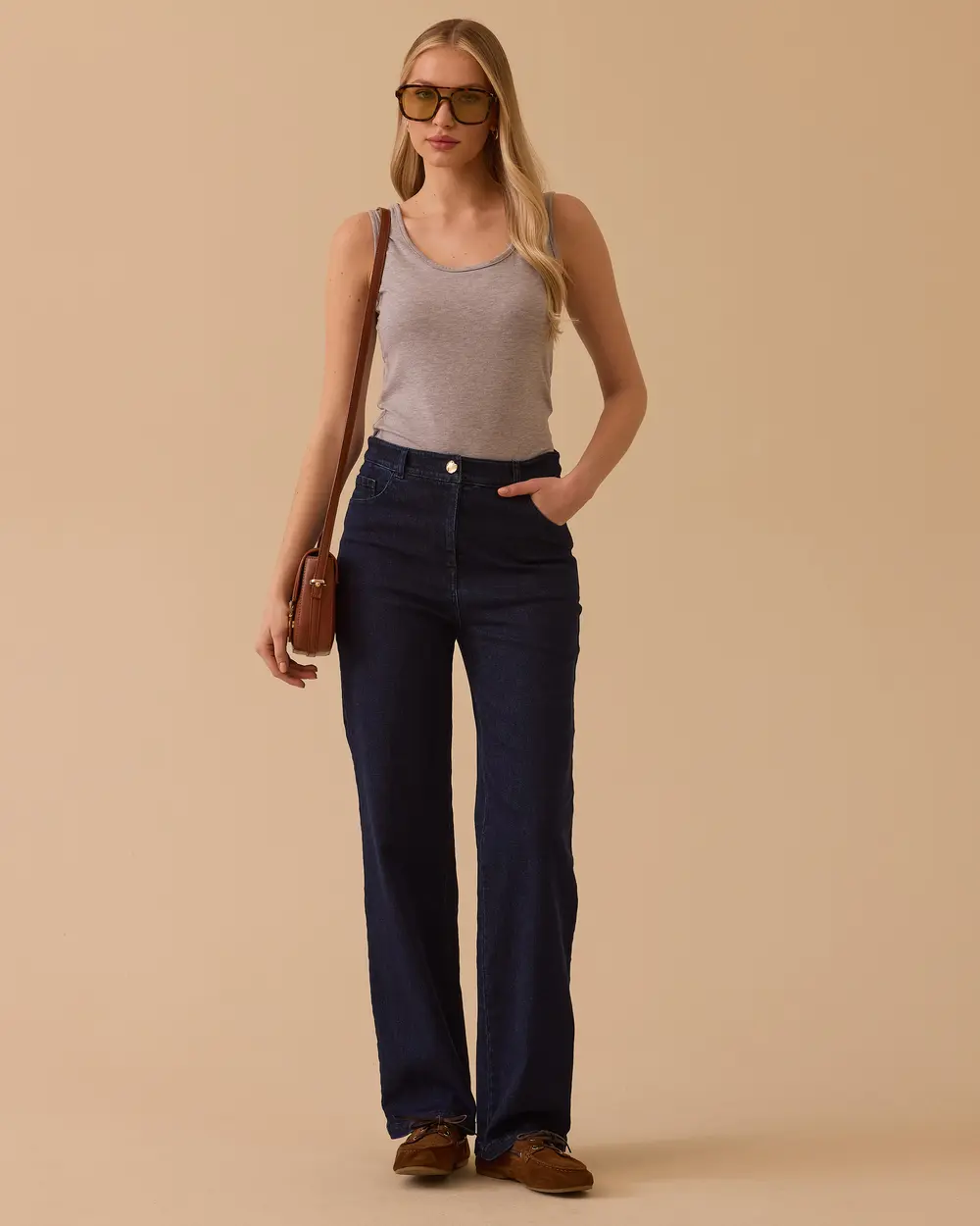 Round Neck Combed Tank Top