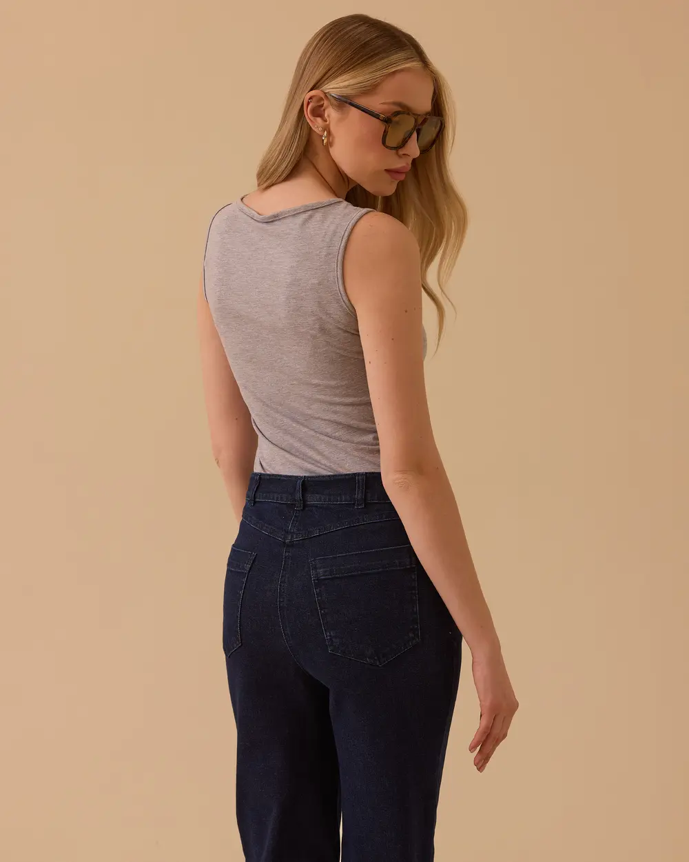 Round Neck Combed Tank Top