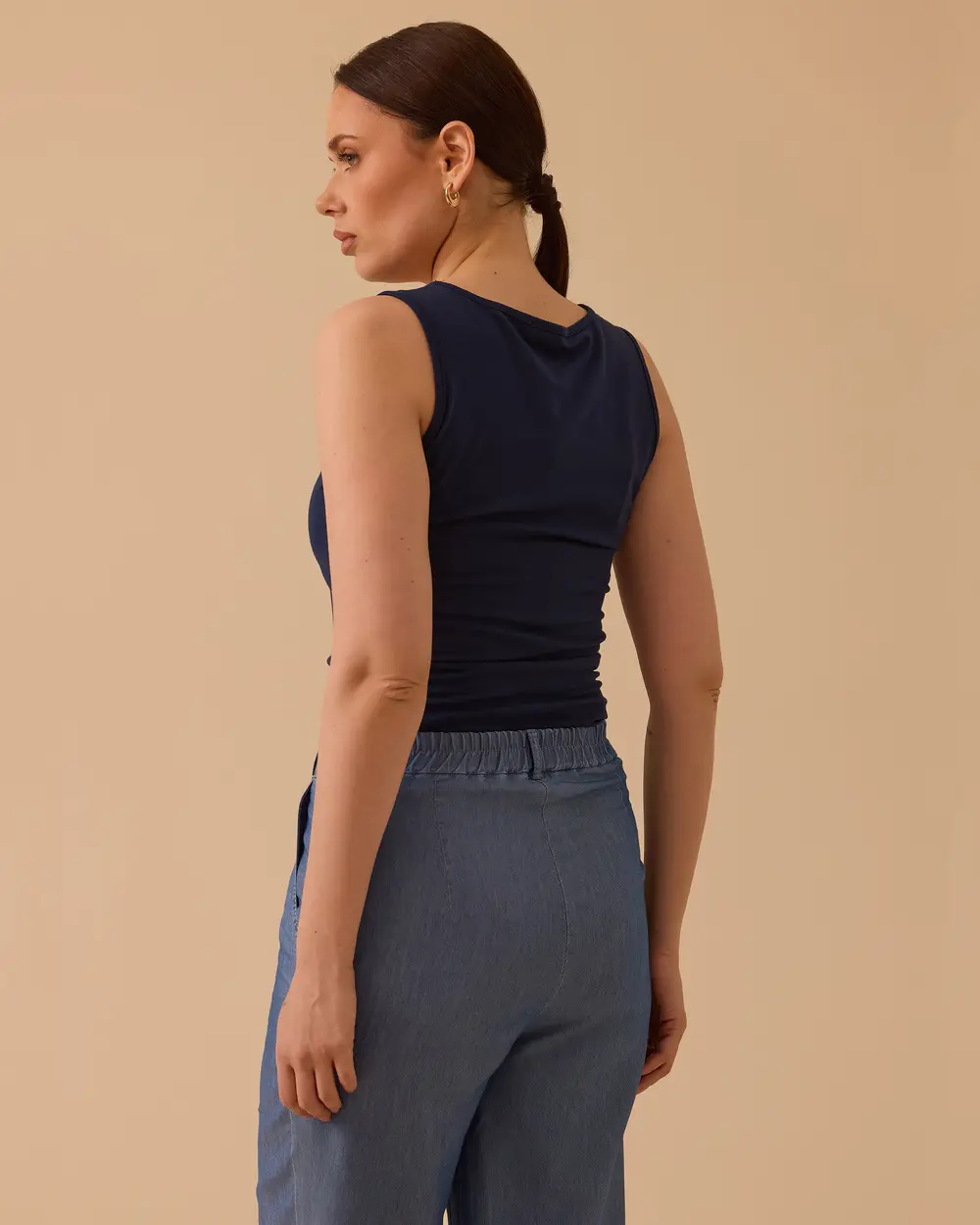 Round Neck Combed Tank Top