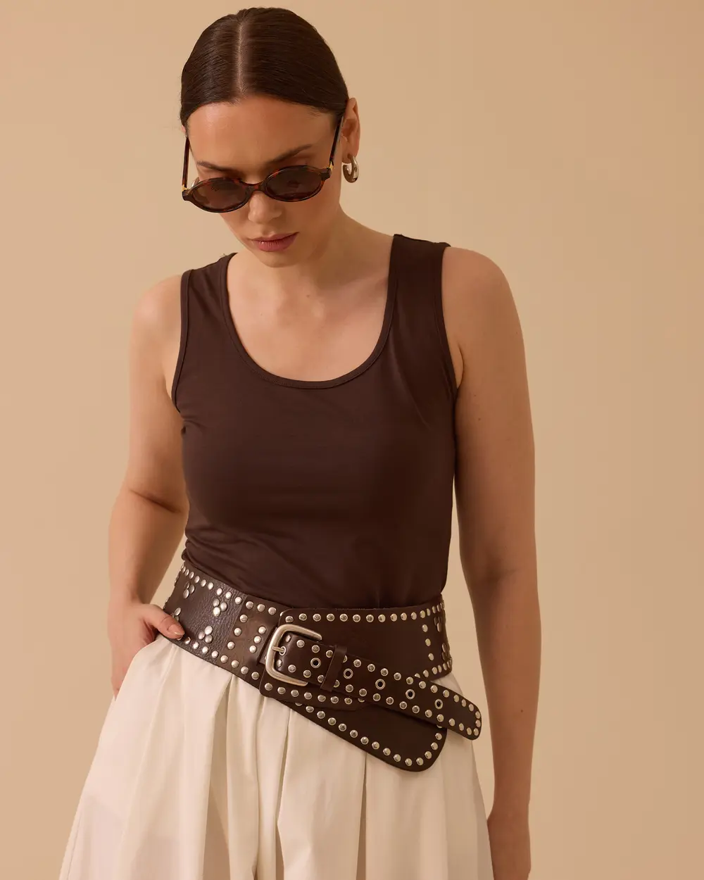 Round Neck Combed Tank Top