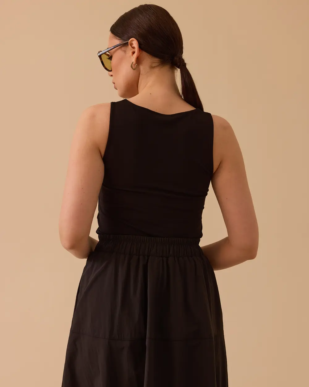 Square Neck Basic Tank Top with Straps