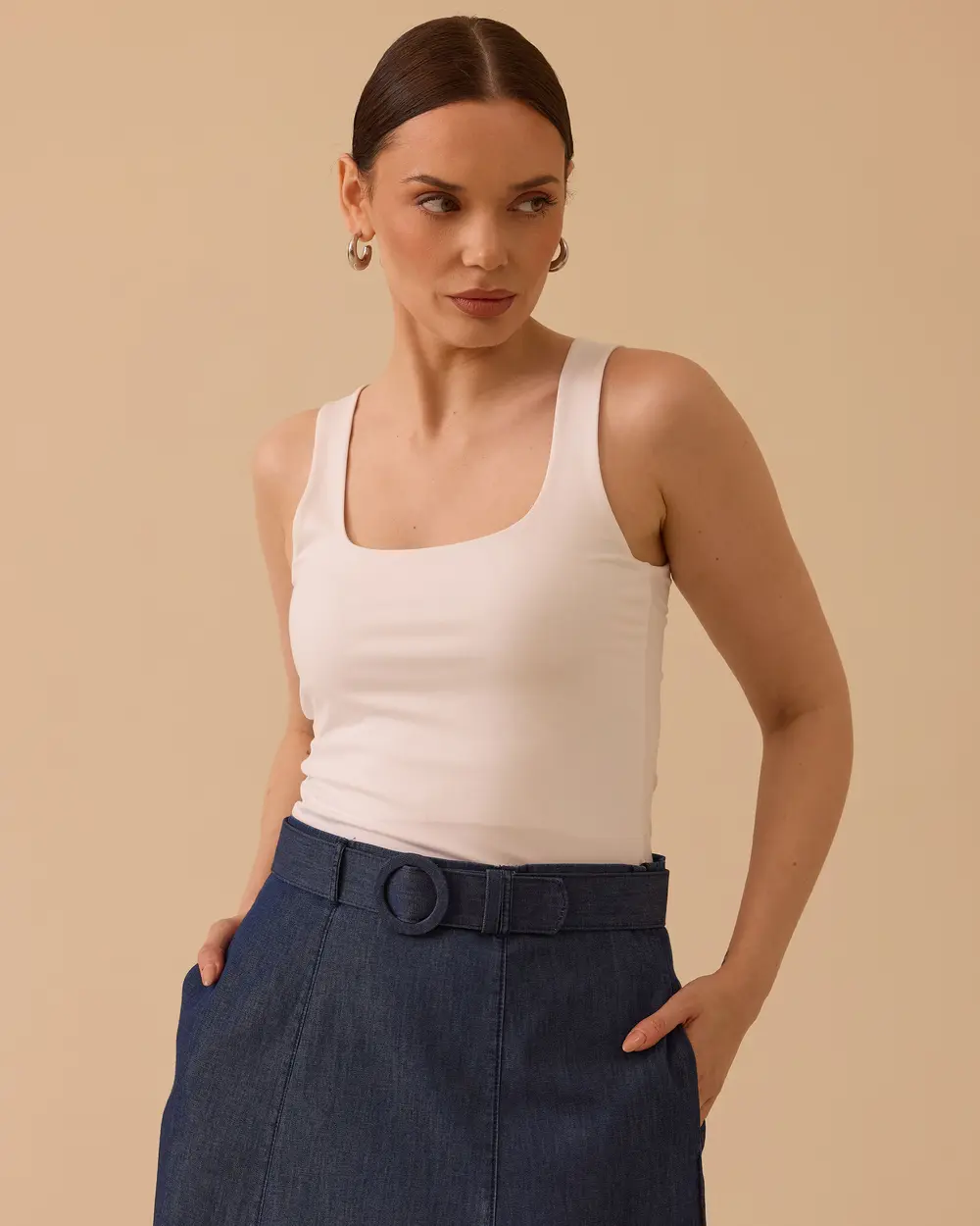 Askılı Kare Yaka Basic Atlet