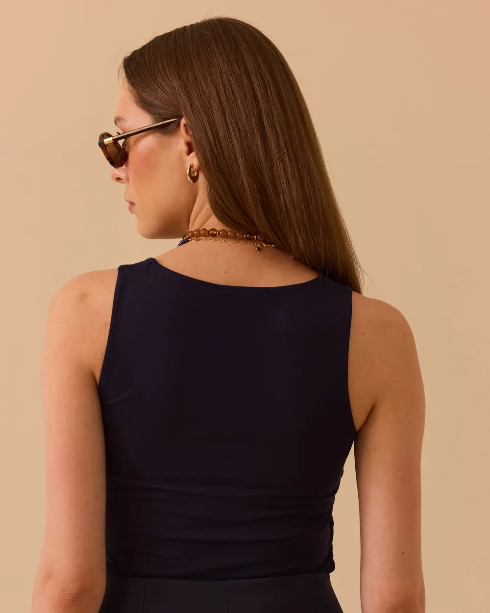 Square Neck Basic Tank Top with Straps