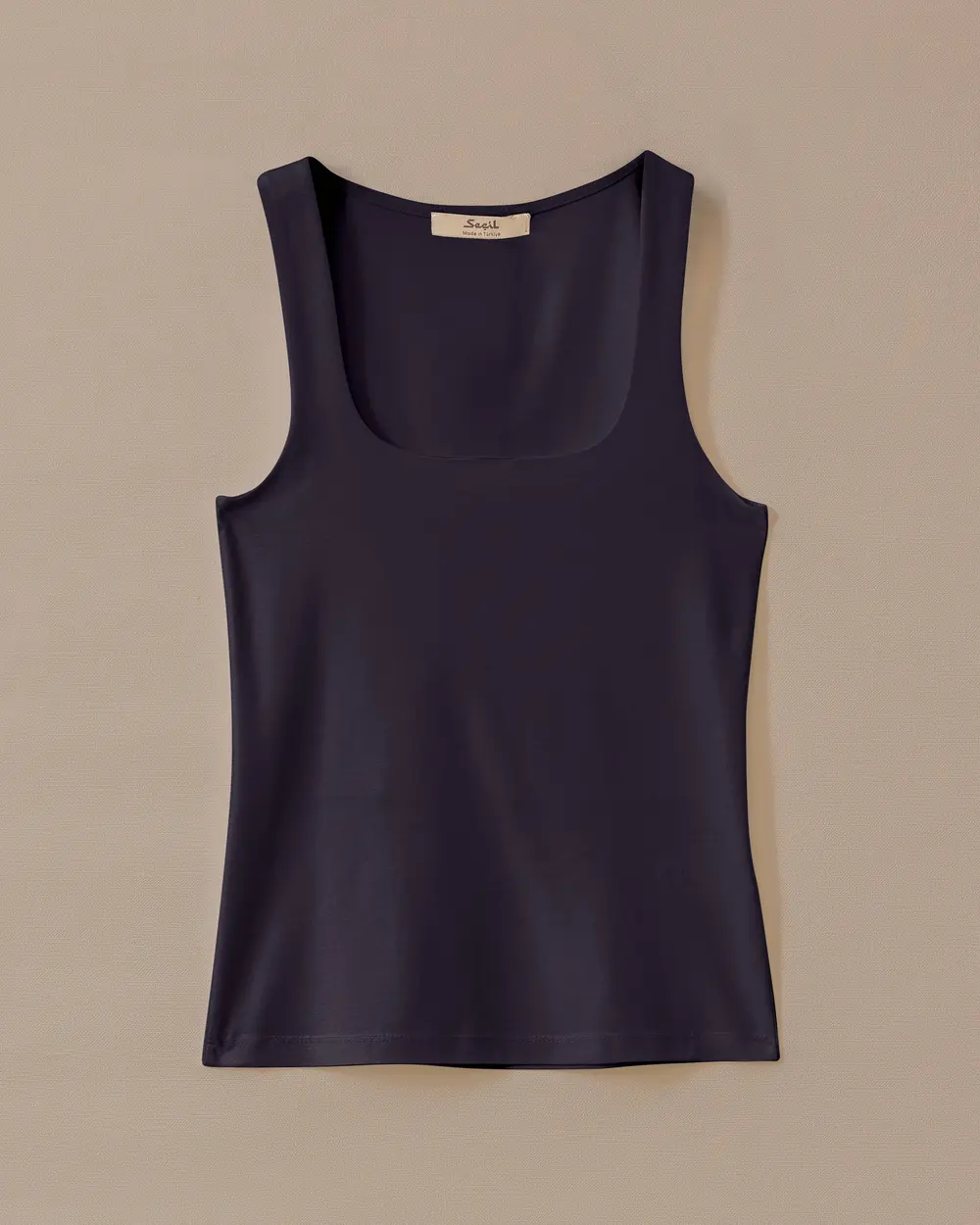 Square Neck Basic Tank Top with Straps