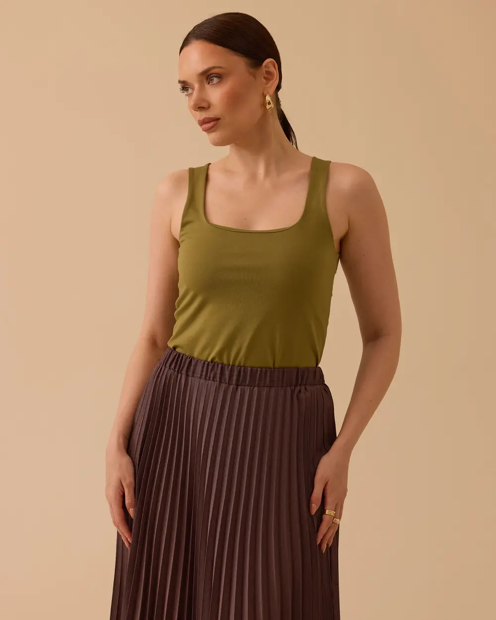 Askılı Kare Yaka Basic Atlet