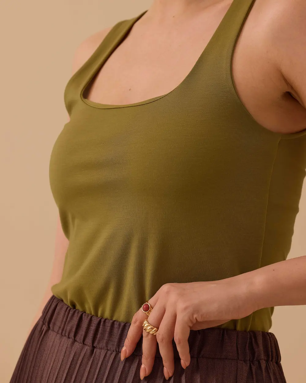 Askılı Kare Yaka Basic Atlet