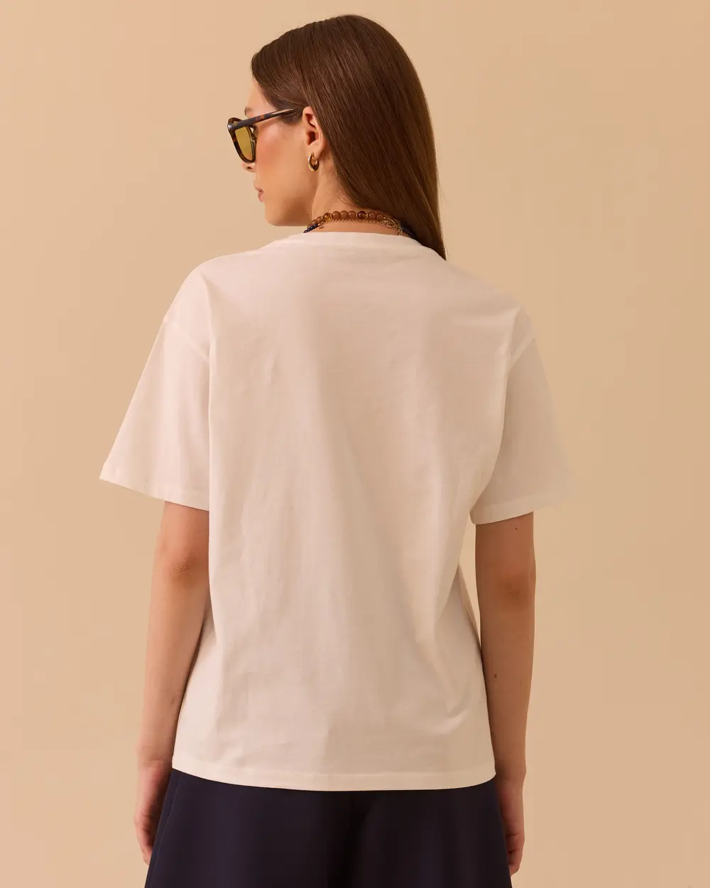 Nakış Detaylı Basic Tişört