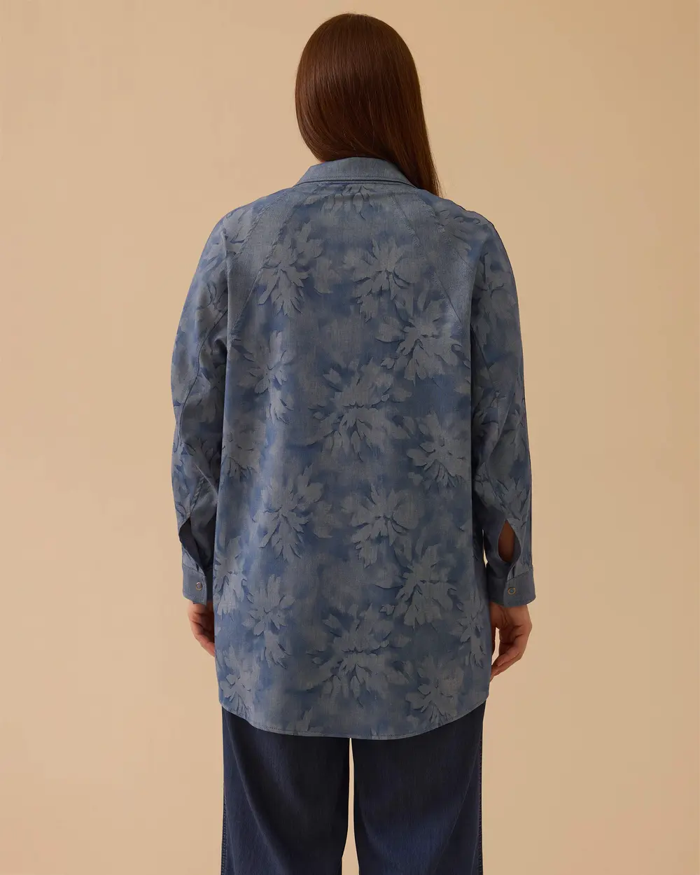 Büyük Beden Çiçek Desenli Kap