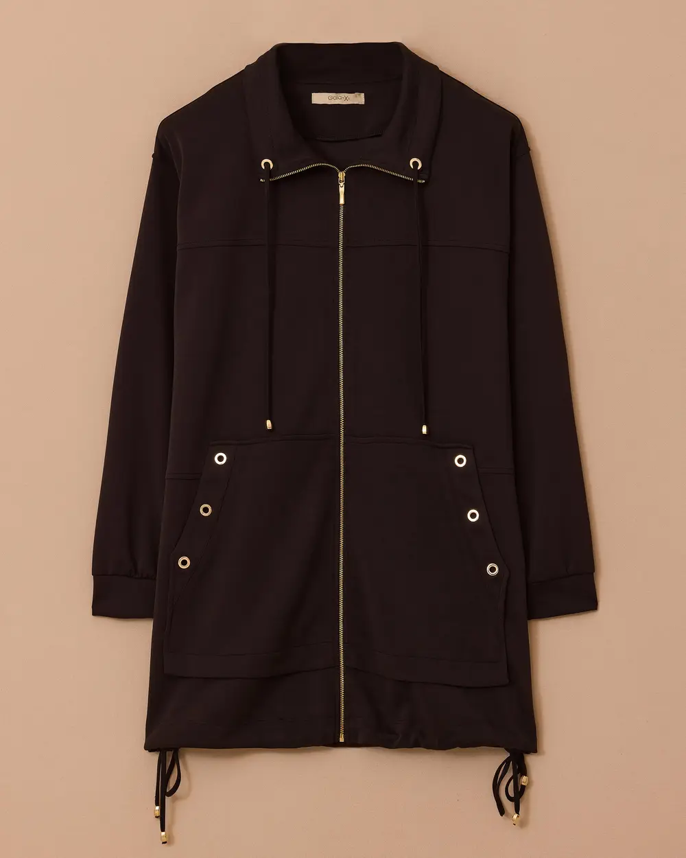 Büyük Beden Fermuarlı Bel Ayarlamalı Kap