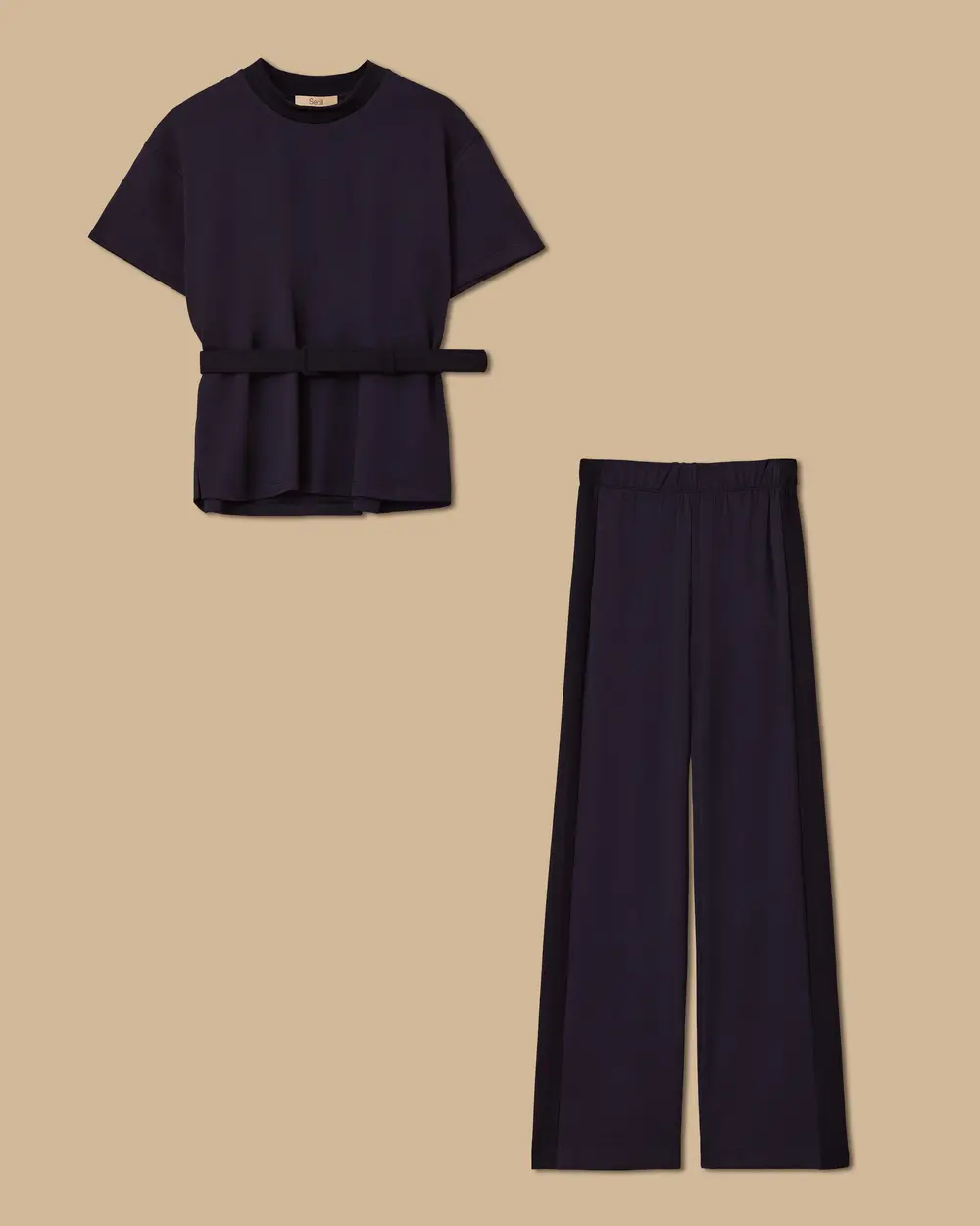 Belted Short Sleeve Suit