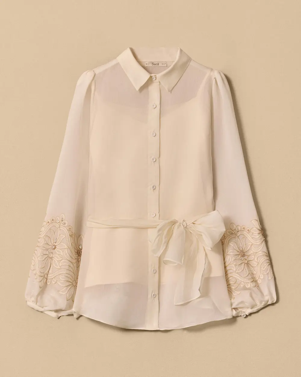 Shirt with an Embroidered Inner Blouse