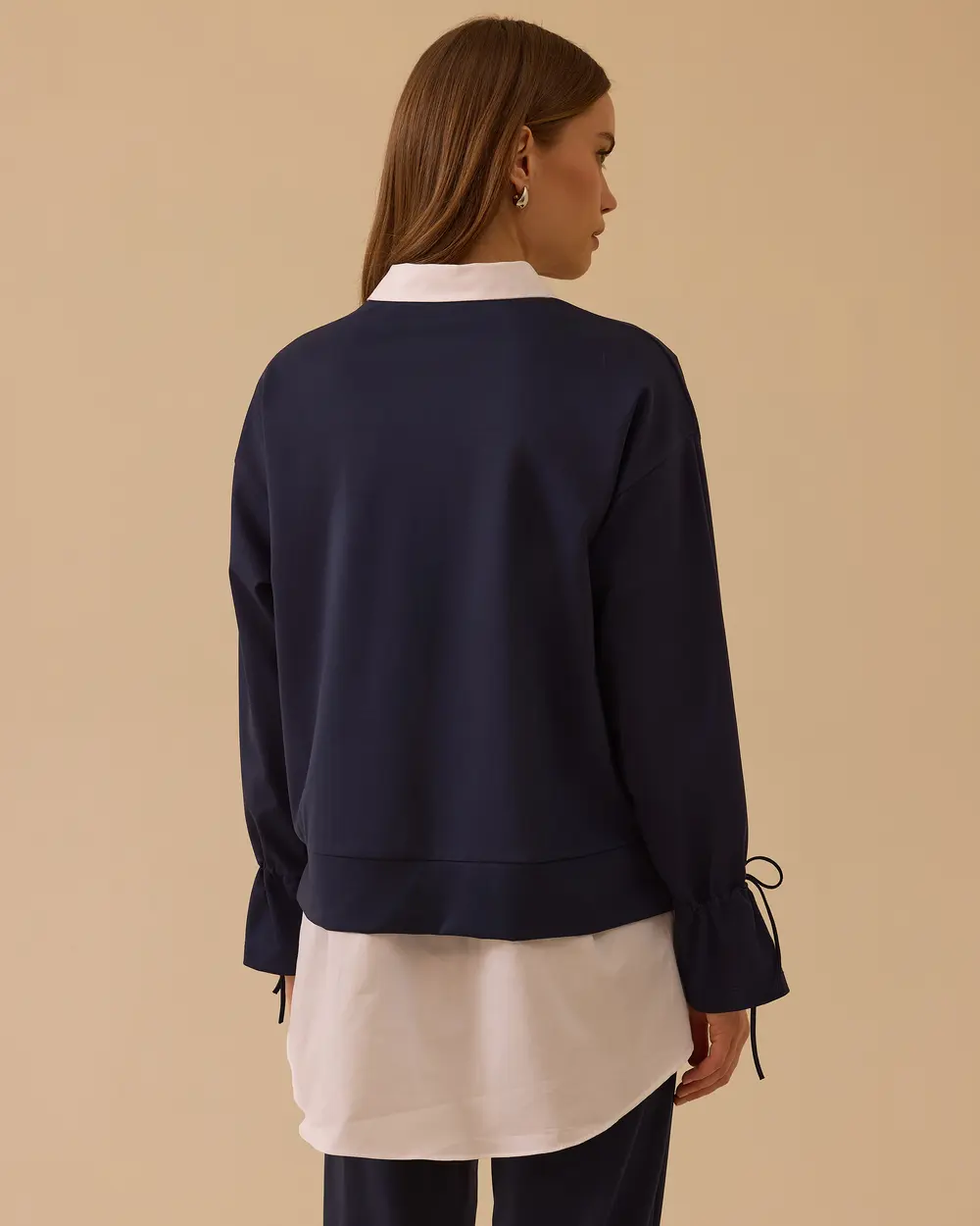 Gömlek Detaylı Sweatshirt