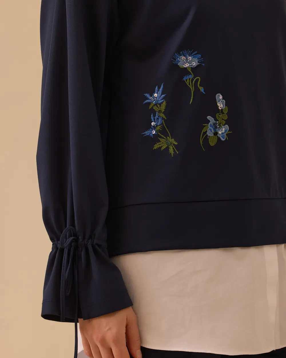 Gömlek Detaylı Sweatshirt
