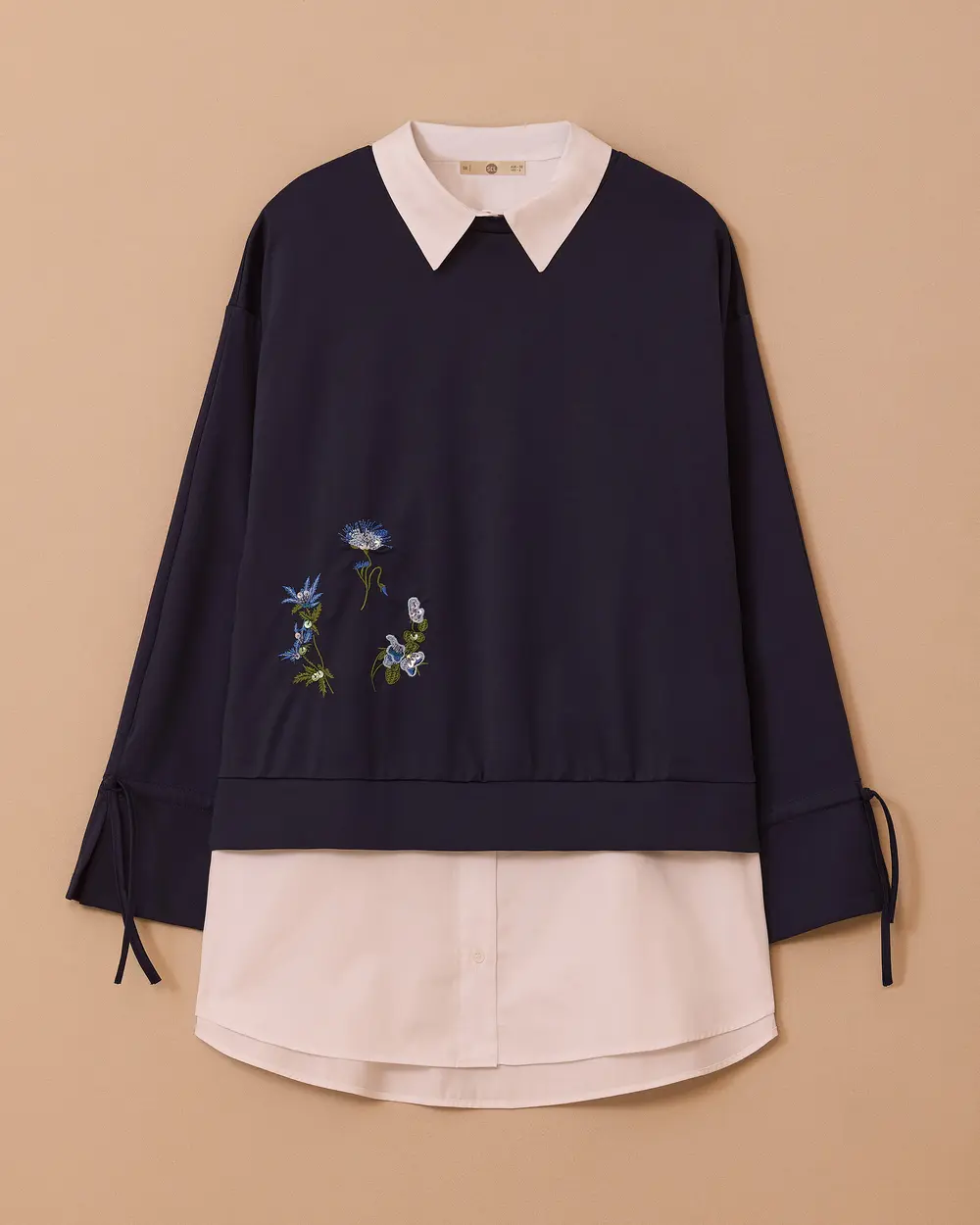 Gömlek Detaylı Sweatshirt
