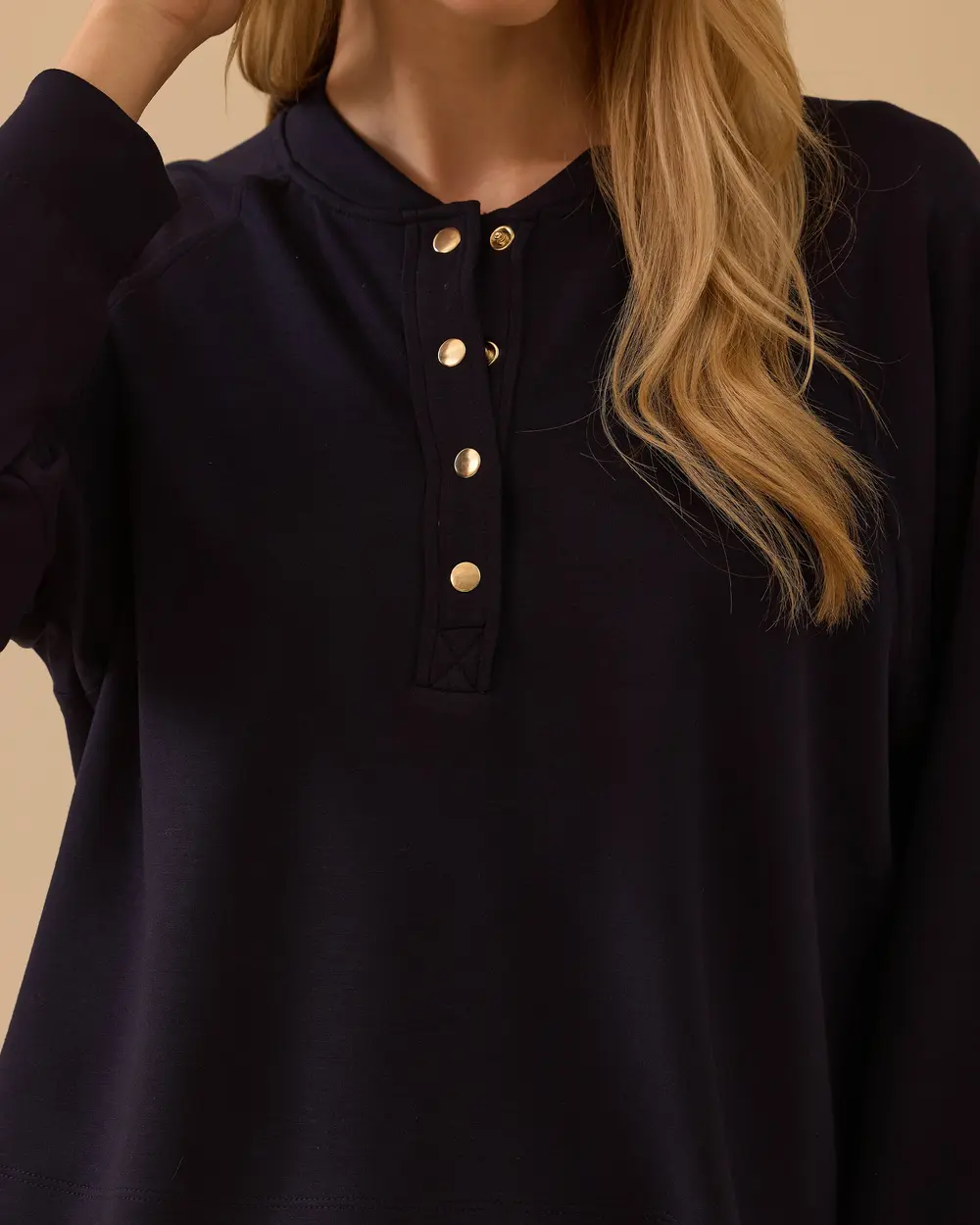 Snap Button Skirted Suit