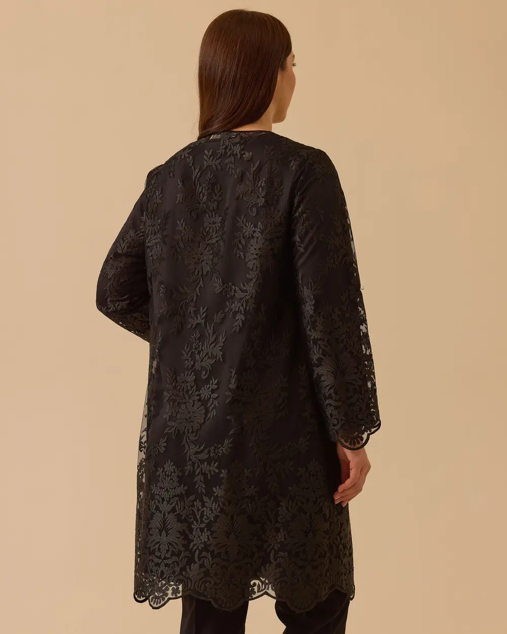 Büyük Beden İç Bluzlu Nakışlı Takım