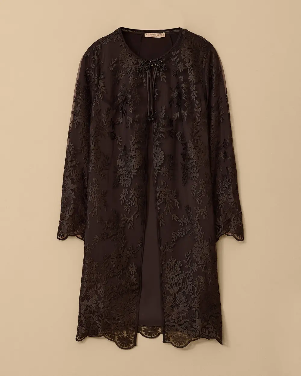 Plus Size Embroidered Set with Under Blouse