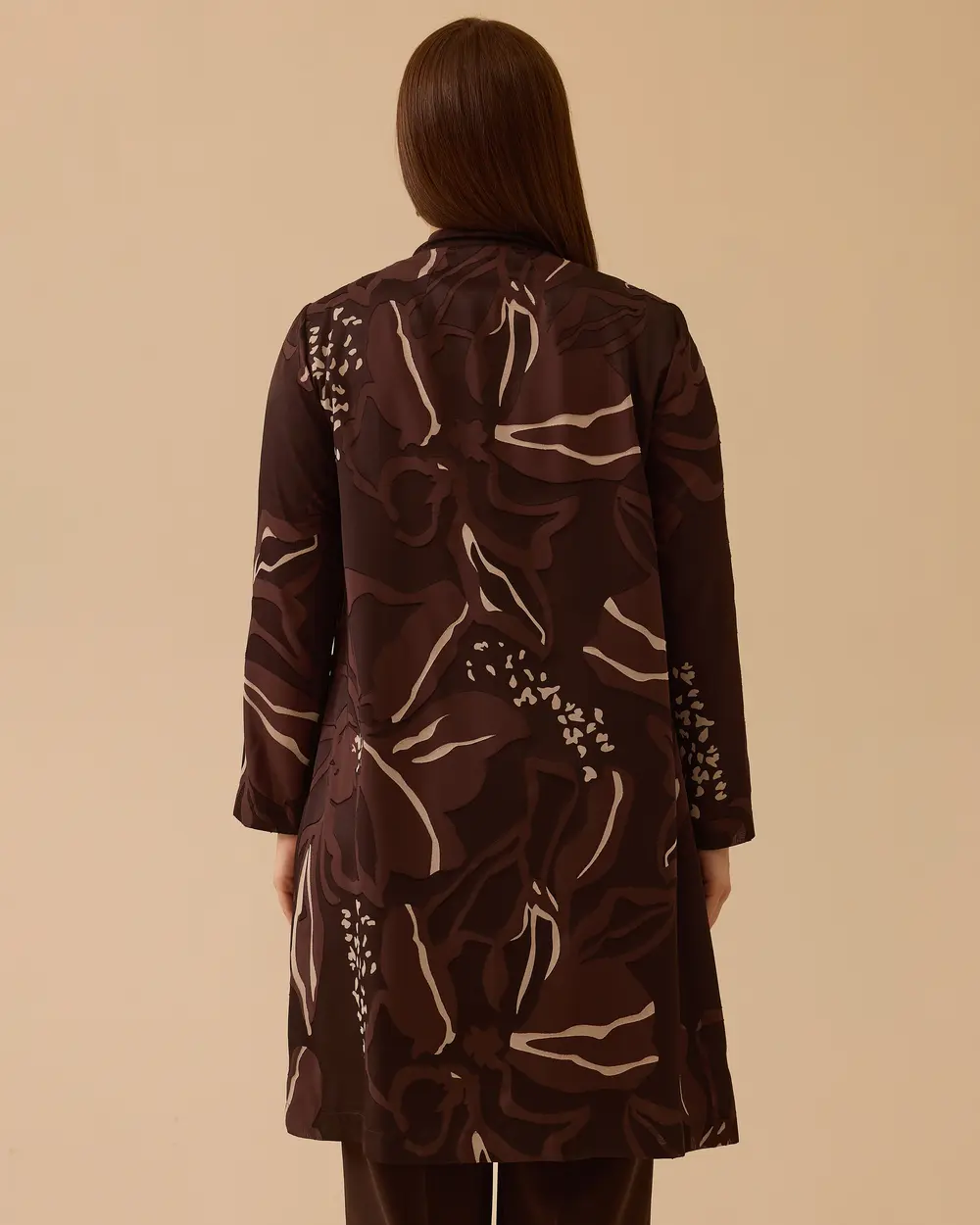 Büyük Beden Desenli Hırkalı Takım