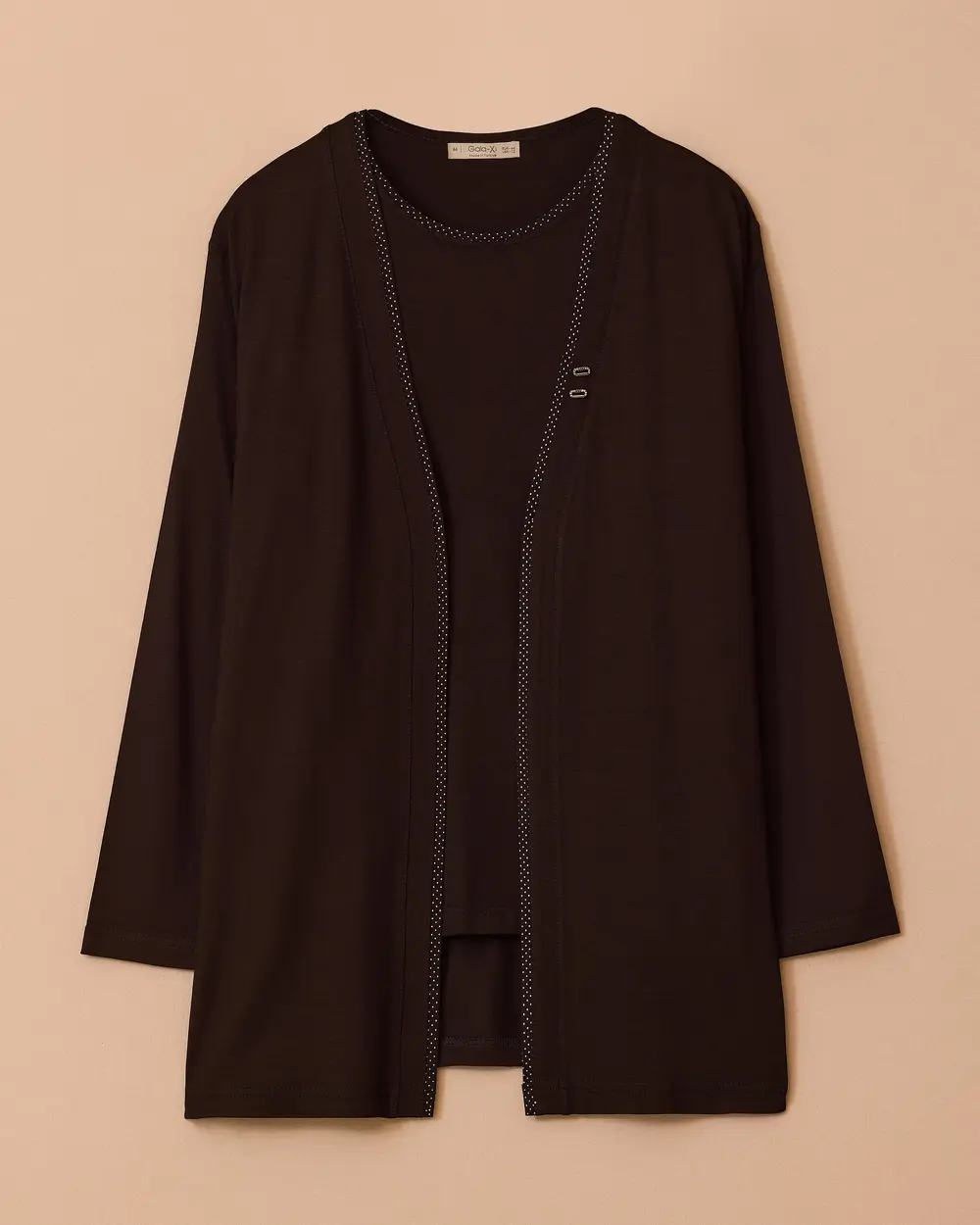 Büyük Beden Puantiyeli Hırkalı Takım