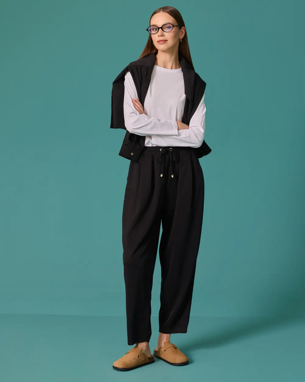 Loose-Fit Sweatpants with Drawstring Waist
