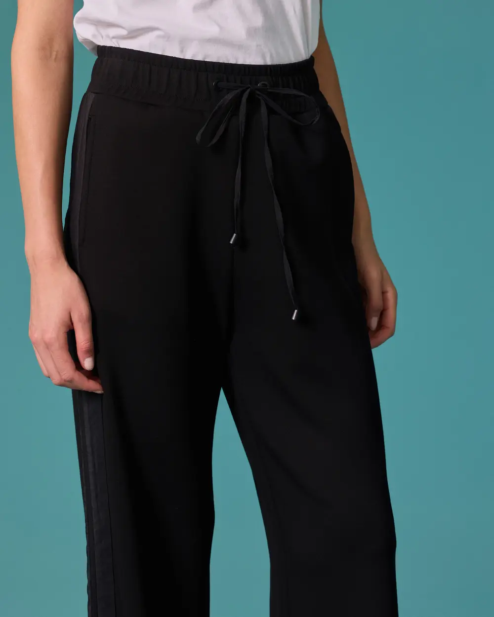 Regular-Waist, Wide-Leg Sweatpants