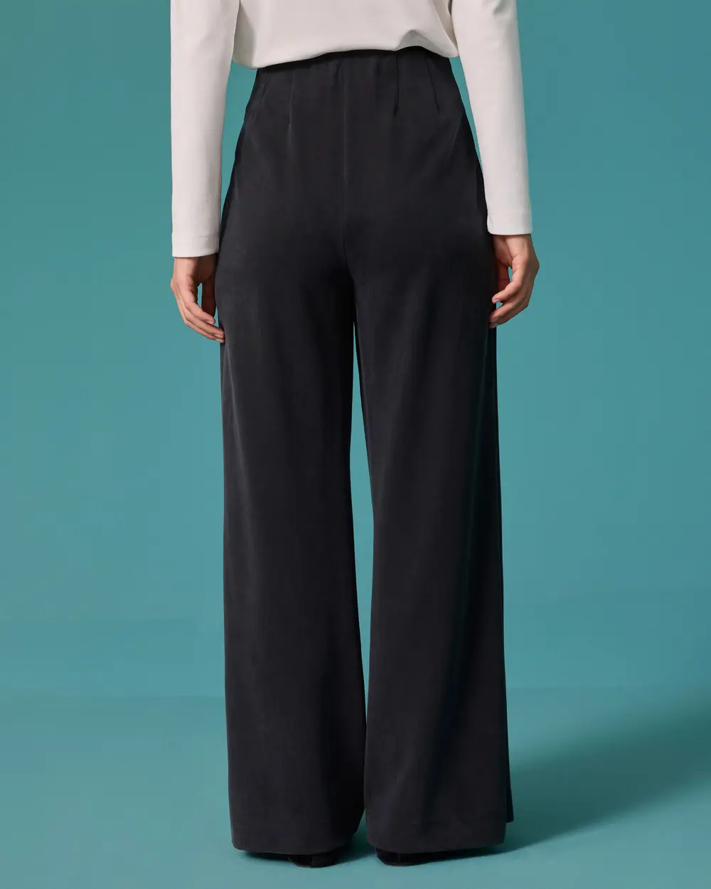 High-Waisted, Wide-Leg Sweatpants