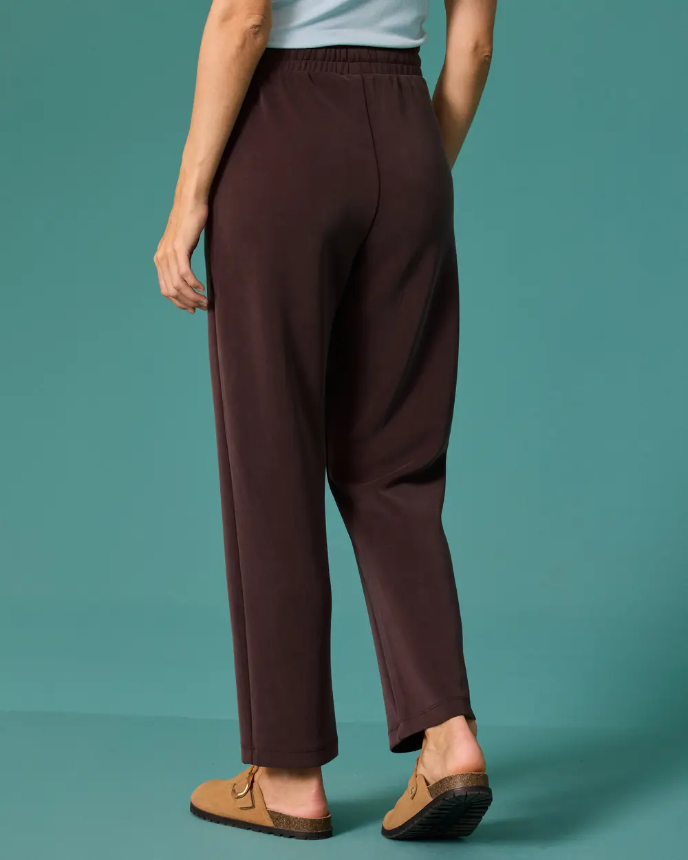 Carrot-Cut Pants with Elastic Waistband and Laces