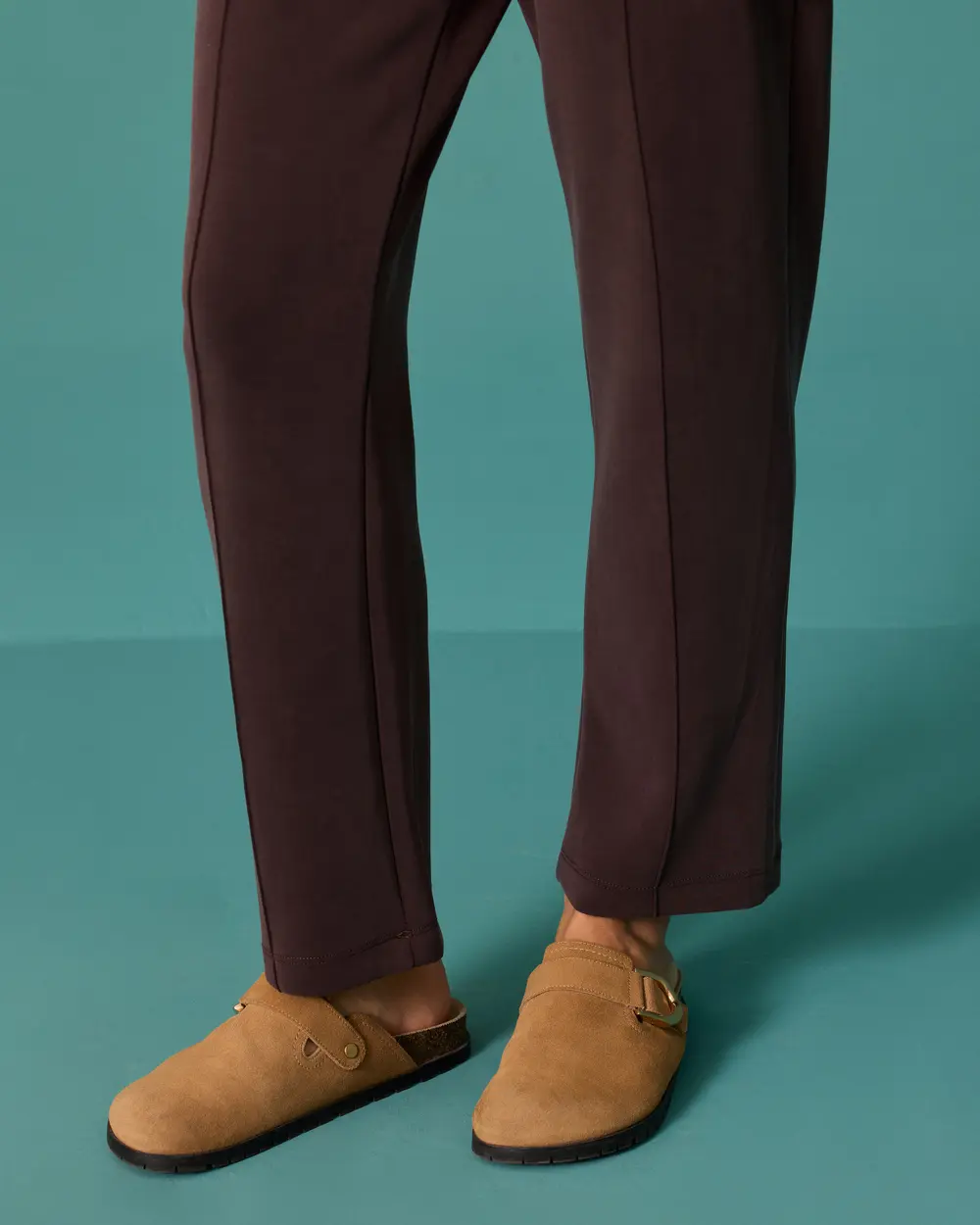 Carrot-Cut Pants with Elastic Waistband and Laces