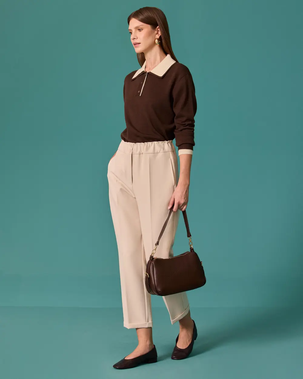 High-Waisted Carrot-Cut Lena Pants