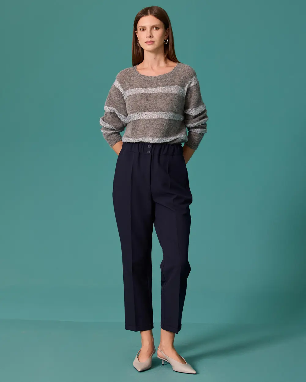 High-Waisted Carrot-Cut Lena Pants