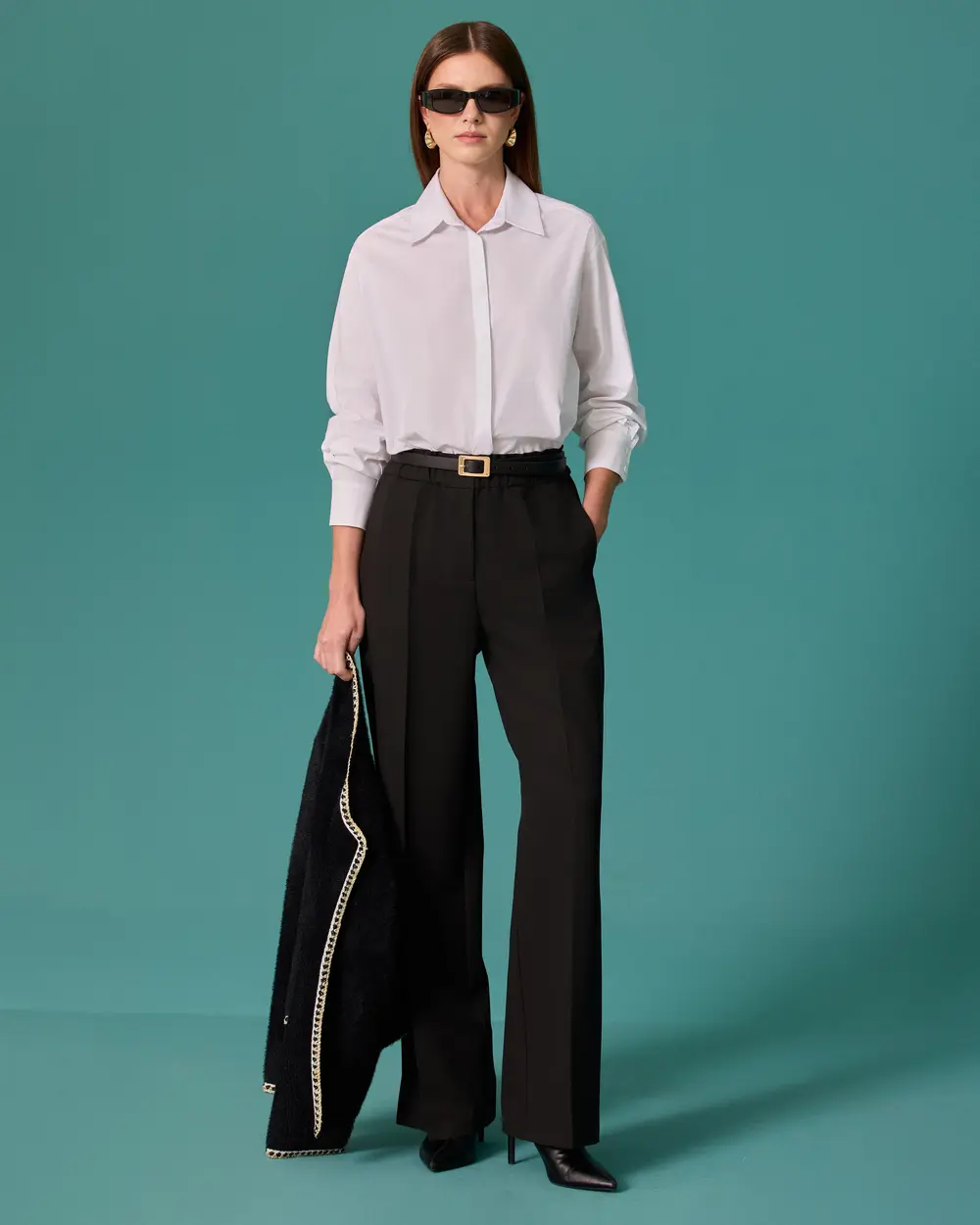 Yüksel Bel Lena Cuffed Pants