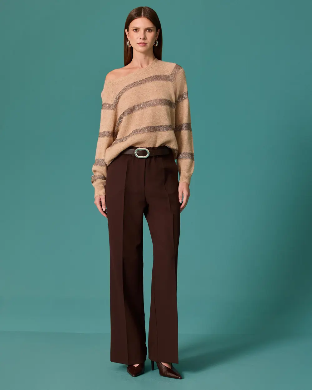 Yüksel Bel Lena Cuffed Pants