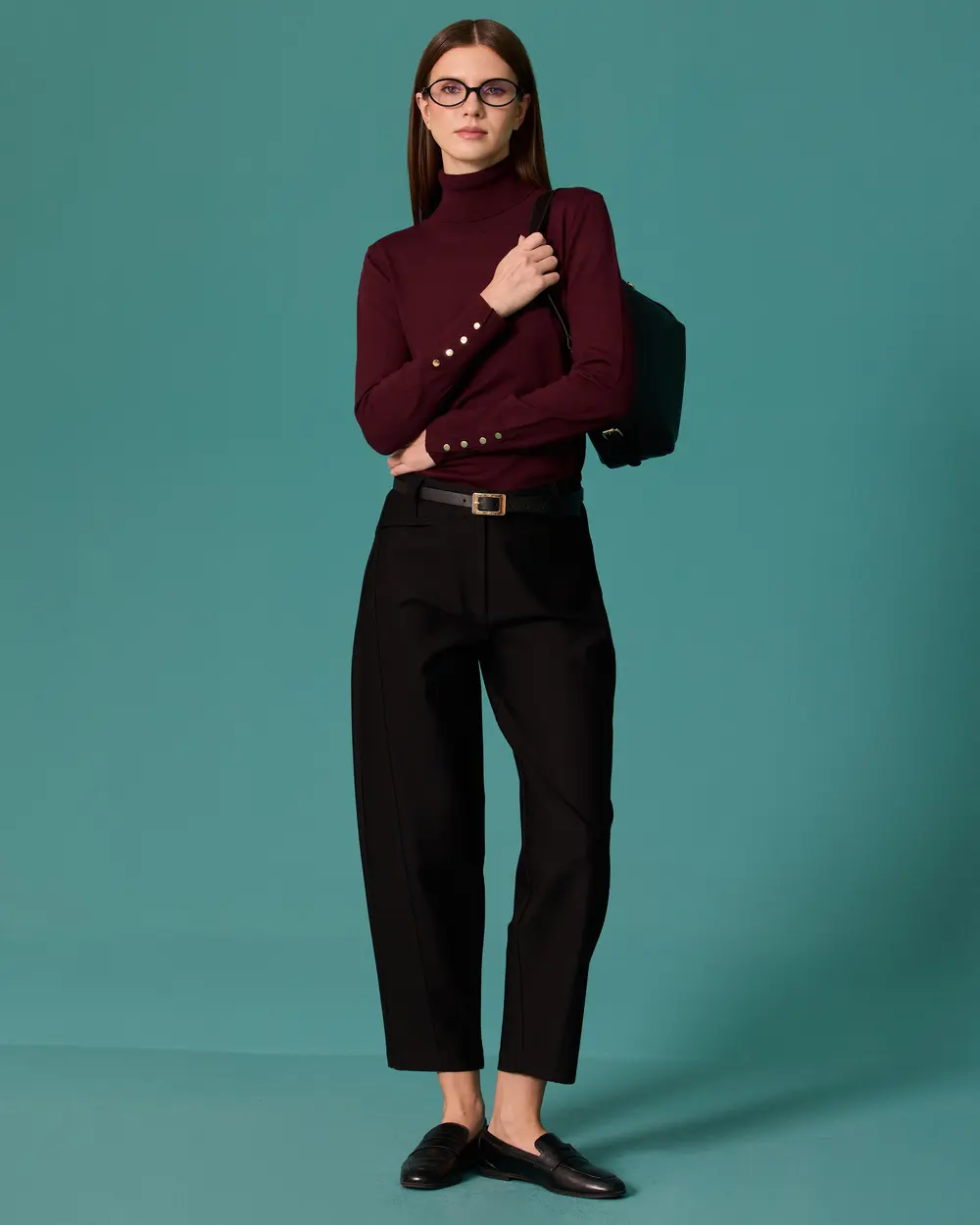 Regular-Waist Carrot-Cut Pants