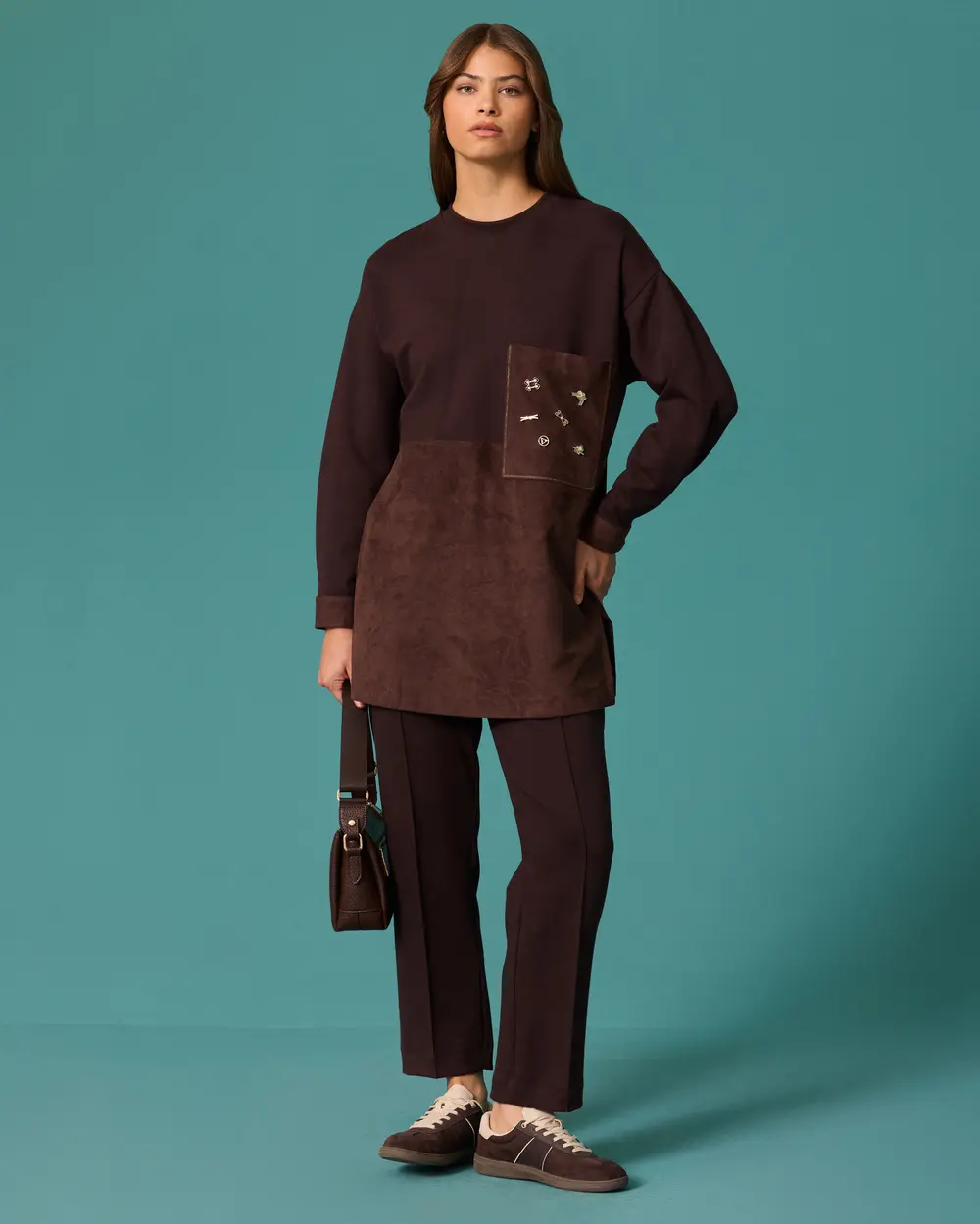 High-Waisted Relaxed-Fit Sweatpants