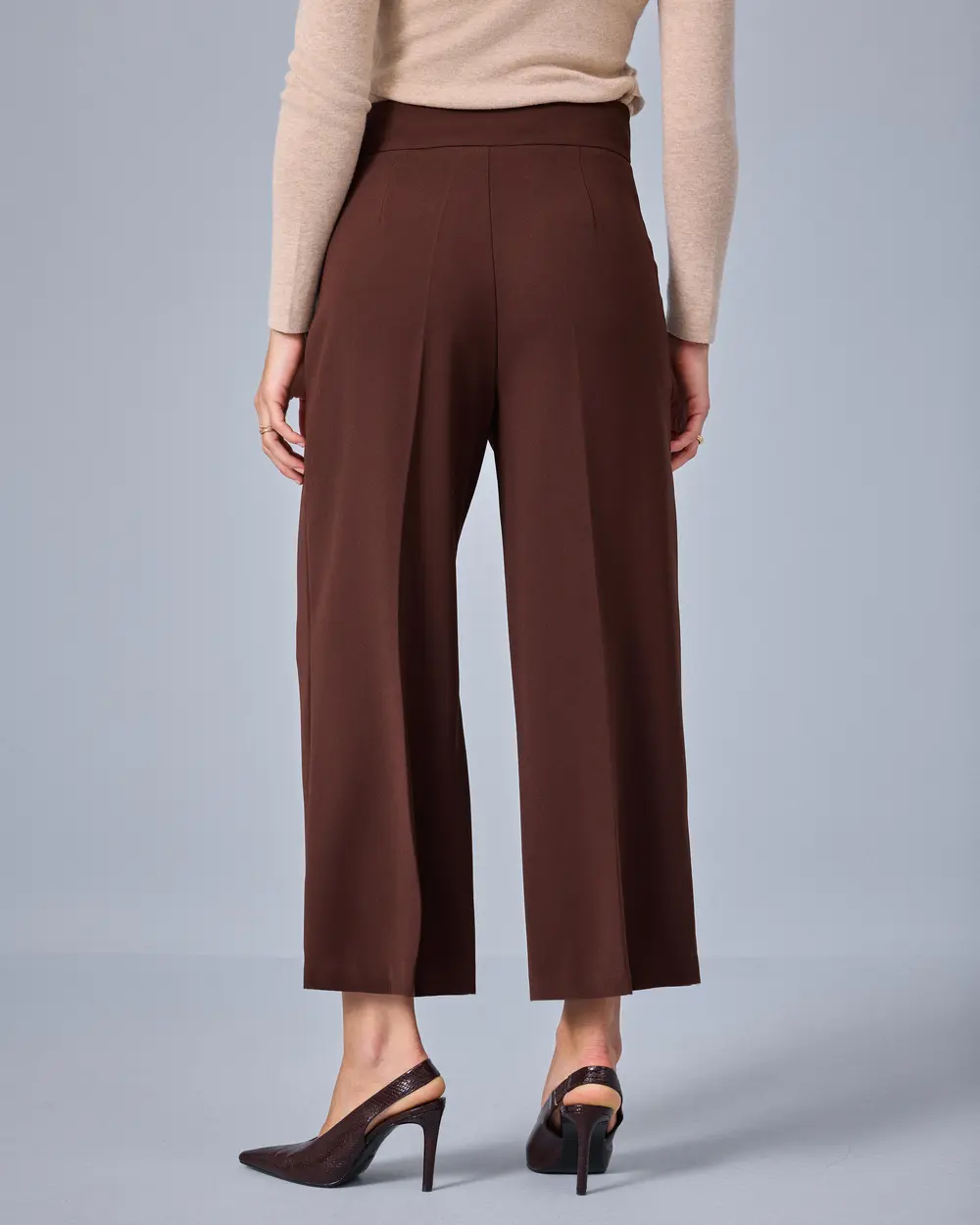 High-Waisted Berry-Colored Pants