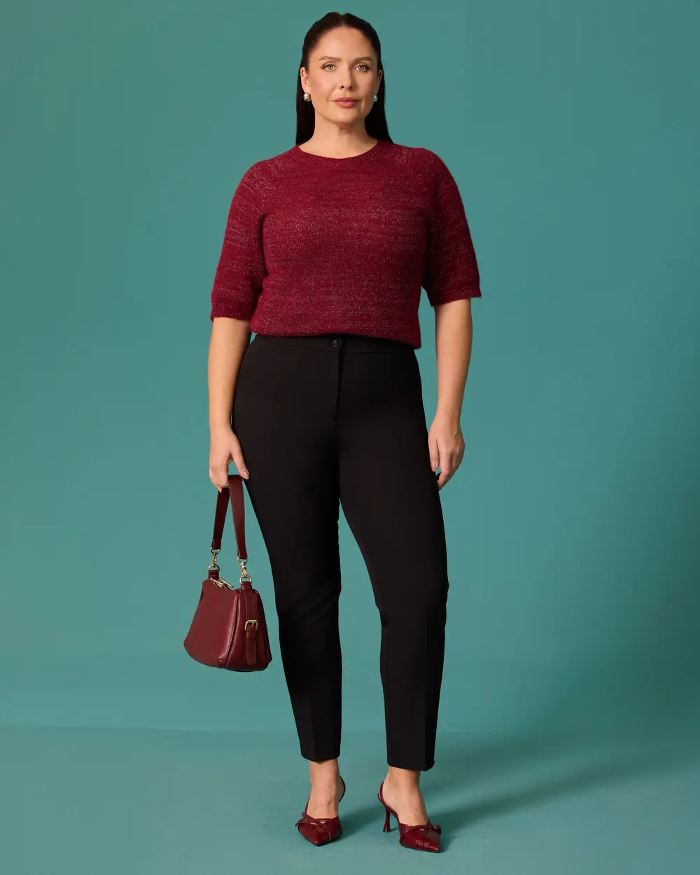 Plus-Size Ankle-Length Pants